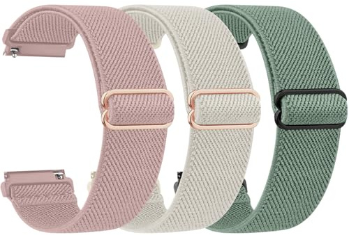 AK 3 Stück Elastische Armband für Xiaomi Redmi Watch 5 Active/Redmi Watch 5 Lite Armbänder, Atmungsaktiv Nylon Uhrenarmband, Verstellbares Sport Ersatzarmband
