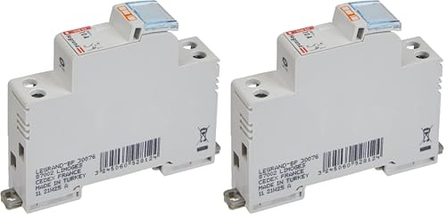 Legrand - Porte-fusibles 1P+N - 10A - 1 module - pour cartouches 8,5x23mm (Lot de 2)
