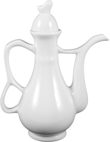 Alipis Ceramic Wine Jug 280ml White with Convenient Handle, Sturdy and Not Easy to Break, for Home and Hotel Wine Serving