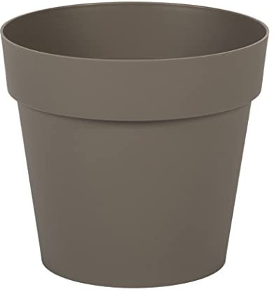 EDA - Maceta Redonda Toscana Ø 15 cm – Volumen 1,6 L – Ø 15,3 x 13,7 cm – Gris Pardo
