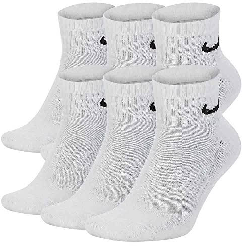 Nike Men's Everyday Cushioned Socken, White/Black, L