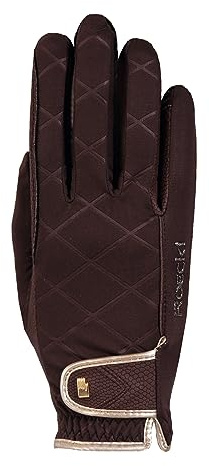 Roeckl Sports equestrian gloves JULIA, ladies winter riding glove, mocha 8,5