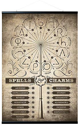 Grupo Erik - Poster et Kit de Fixation | Harry Potter Sorts et Enchantements, 61 x 91,5 cm