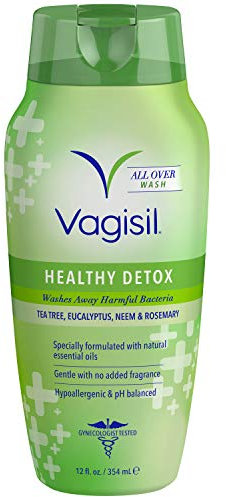 Vagisil Healthy Detox Intimate Wash for Women, Gynaecologist Tested, Hypoallergenic and pH balanced, Plant-Based Ingredients, 354 ml