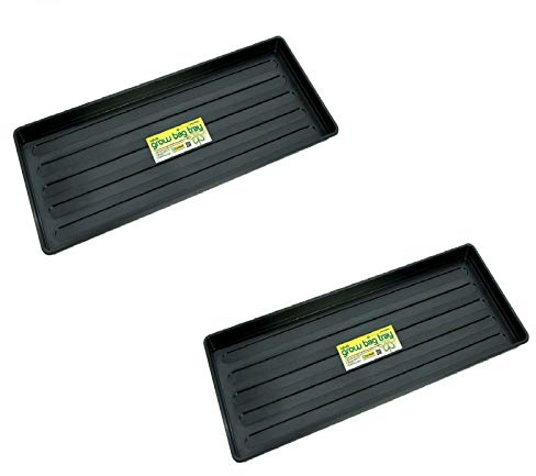 Optimal Products Plastic Grow Bag Growbag Tray Garden Plant Watering Trays Pots Planters Halos Garden Outdoors Gardening Greenhouse Plant Germination Tray (2)