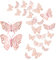 24 Stücke Schmetterling Wandaufkleber,CattleyaHQ Mixed 3D Schmetterlinge Wandtattoos,Lebhaft Blitz Wandaufkleber für Zuhause, Schlafzimmer, Babyzimmer Dekoration (Rosegold)
