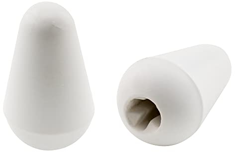 Musiclily Pro Metrische 5 Weg Schalter Knopf für Import Strat Style E-Gitarre, Weiß (2er Set)