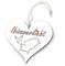 Schild Herz Anhänger - Ibizaverliebt - Insel Ibiza Türschild Dekoschild 13x12cm