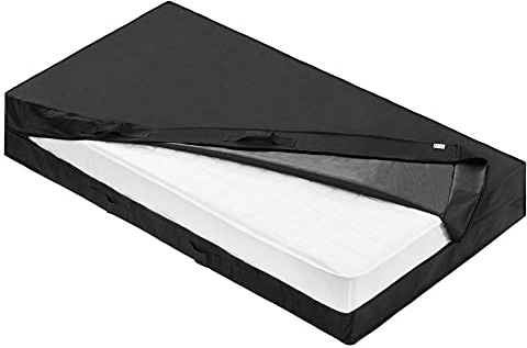 Navaris Housse Protection Matelas Intégrale - Bâche Matelas Simple 90 x 200 x 25 cm Rangement Déménagement Transport - 4 Poignées – Étanche