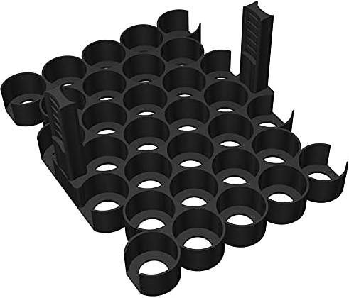 Feldherr Paint Rack for color bottles - 32 compartments, Color:Black