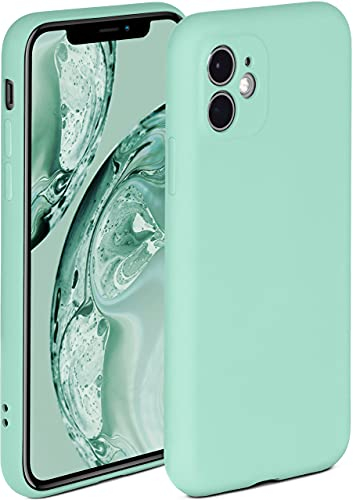 ONEFLOW Soft Case für iPhone 11 Hülle aus Silikon mit Kameraschutz, Silikonhülle mit erhöhtem Schutz fürs Display, Backcover Schutzhülle, weiche Handyhülle, Mint