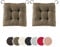 sleepling 4er Set Stuhlkissen, Sitzkissen Eva für Indoor und Outdoor, mit Klettverschluss, 100% Baumwolle, Made in EU, Maße: 40 (vorne), 35 (hinten) x 38 x 7 cm, Taupe