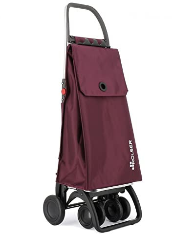 Carro Rolser Akanto MF 4 Ruedas 2 Giratorias Plegable - Burdeos