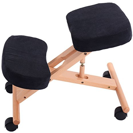PRO 11 WELLBEING Ergonomischer Kniestuhl mit Höhenverstellung, 2 Farben, Schwarz
