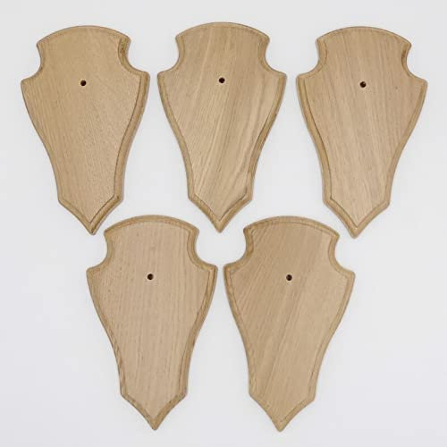 Generisch 5 carteles de trofeos REH en punta de roble claro pequeño AF 19 cm x 11 cm
