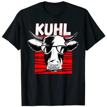 Lustiges Kuh, Kuhl wie Kühe, mit Sonnenbrille Bauer Landwirt T-Shirt