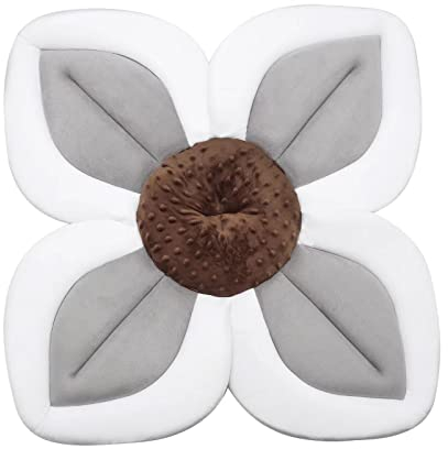 PandaEar Tapis de bain pour bébé nouveau-né | Pétales de fleurs douces pour évier, baignoire, cadeau de douche (rose)