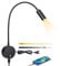 ERWEY Liseuse murale, Lampe de chevet murale LED avec interrupteur tactile dimmable et port de charge USB, 3W liseuse de lit pivotante à 360° avec prise et câble pour chambre, 3000-6000K, Noir
