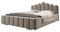 mb-moebel Polsterbett Bett mit Kopfstütze, Rahmenbettgestell, Bettkasten und Lattenrost Doppelbett Gepolsterter Kopfteil Samststoff Stauraumbett Bett 03-160x200 - Rabbit (Trinity 5)