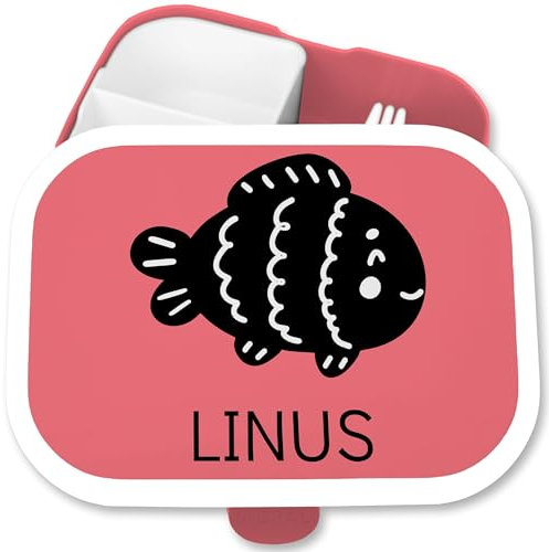 Brotdose Kinder Campus für Mepal - Fisch Fische Fish - 750 ml - Rosa - faechern fischen fächern