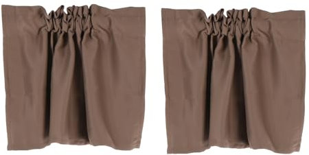 PATIKIL Tende Corte, 29 W x 14L Tende a Finestra Con Occhielli Piccoli, Oscuranti per Cucina e Bagno, 2 Pannelli, Color Kaki