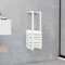 heybb Towel Rack White 12.5x12.5x60 cm Steel,Over The Door Towel Rail,Towel Rack, Metal Towel Rack Holder, Over Door or Wall Mounted, Bathroom Towel Rack, Towel Storage