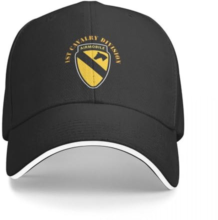 Basecap Armee – 1. Kavalleriedivision SSI mit Airmobile Tab Cap, Baseballkappe, Angelkappen, Hüte, Baseballkappe, Hut für Männer und Frauen