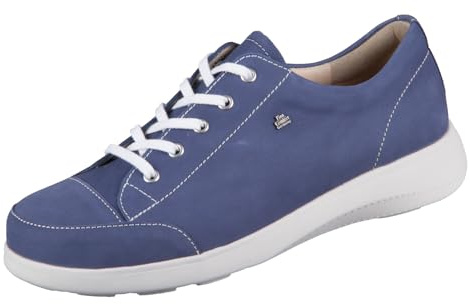 Finn Comfort Fataga Damen Halbschuhe Schnürschuhe blau Electro Nubukleder