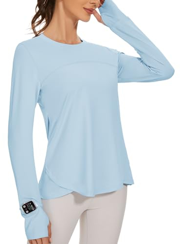 IECCP Rashguard UV Shirt Damen Langarm Surf Shirt Bademode UV Schwimmshirt UPF 50+ für Badeanzug und Surfen