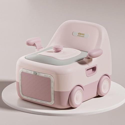 JTBDWOSK Babytopf mit praktischem Stauraum, 3-in-1 Potty Trainer & Kindertoilette für einfaches Töpfchentraining – Perfekter Toilettensitz für Kinder,Rosa