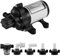 DC 12V 12.5L/min 50 PSI/3.45 bar Electric Reciprocating Water Pump - Small Diaphragm Self-Priming Three-Chamber for Campervan, Marine, Boats, Yacht