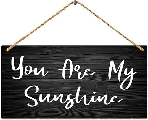 Wandschild zum Aufhängen, dekoratives Schild, Aufschrift You Are My Sunshine, Holzschild, Wandbehang, Kunstwerk, rustikale Heimdekoration, 30,5 x 45,7 cm