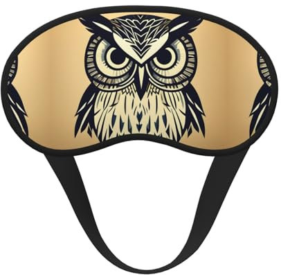 Schlafmaske mit süßem Eulen-Druck, bequeme Augenabdeckung, verstellbares Gummiband, perfekt für Reisen, Meditation