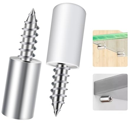 140pcs Shelf Support Pegs， Ø7.5mm Shelf Pins with Non-Slip Sleeve Self-Tapping Screws One-Piece Shelf Pegs Metal Shelves Pins for Kitchen Cabinet Wardrobe Cupboards Furniture （White）