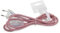 Textilkabel mit Durchgangsschalter 1,5m Zickzack weiß und rot 2x0,75mm² 230V