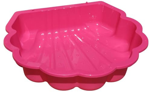 Conchiglia per sabbia e acqua – Piscina per bambini e animali, 86 cm, durevole, sicura e semplice, sabbiera senza copertura (1 pezzo) (PINK)