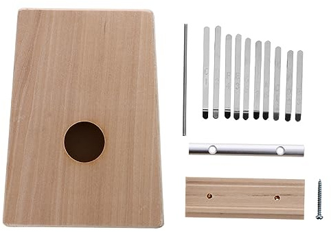 BESPORTBLE Selbstgemacht aus Kiefer Sperrholz Daumenklavier mit 10 Tasten Melodisches Fingerklavier Handbemalt Einzigartiges Tragbares Musikinstrument für Kinder und Erwachsene