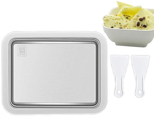 Eismaschine | Quick Ice | Tragbare Eismaschine | Eismaschine mit Tablett aus Edelstahl für Kühlschrank, Lebensmittelaufbewahrung, Obstaufbewahrung, Küche
