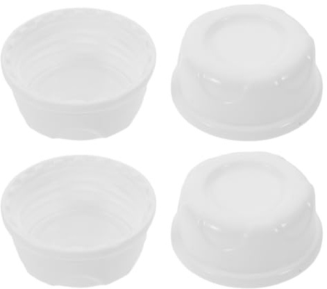 Toddmomy 4 Stück Flaschendeckel Schraubverschluss aus Kunststoff Wiederverwendbar und Tropfsicher für Milchflaschen und Babyflaschen Geeignet für Aufbewahrung und Transport