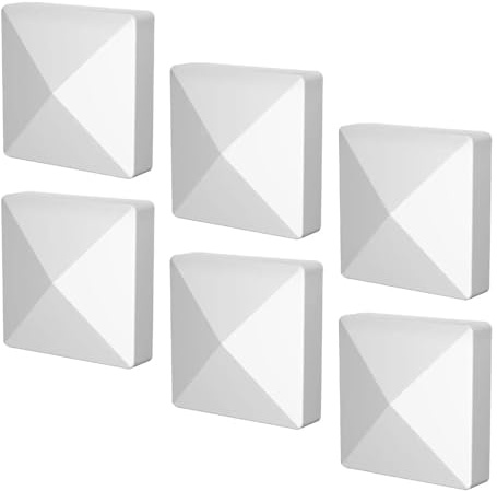 6 Stück Zaunkappen, PVC-Pfostenkappen, wasserdichte Pyramidensäulenabdeckungen for Dekoration, Möbel, Handläufe im Freien, Treppen, Terrassendielen, Korridore Für Metallzaunpfosten
