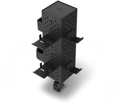 uRage Pegboard-Set, Lochplatte, Stecktafel für Gaming-Setup, Schwarz