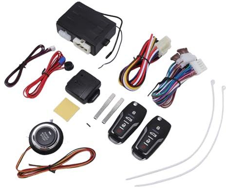 Haofy di Allarme per Auto con Ingresso Senza Chiave Kit di Accensione Push to Start con Avviamento Remoto del Motore Allarme da 105 DB e Bloccaggio Automatico per Auto Camion SUV ATV
