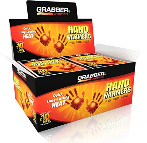 Grabber Hand Warmers - Long Lasting Safe Natural Odorless Air Activated Warmers - Up to 7 Hours of Heat - 40 Pair