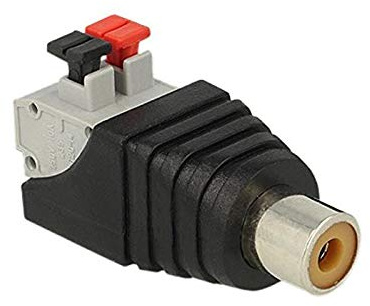 2x Delock 65565 Adapter Terminalblock mit Drucktaste > Cinch Buchse
