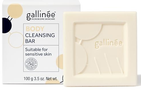 Gallinée Cleansing Bar - Preisgekröntes seifenfreies Waschstück mit Präbiotika & Milchsäure - Dermatologisch getestete Naturseife für Gesicht und Körper, die das Hautmikrobiom unterstützt - 100g