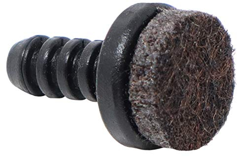 Adsamm® / 100 x Lamellenstopfen mit Filz/Schwarz/ø 5-6 mm/Rund/Möbelgleiter für Stahlrohrstühle/Endkappen für Rund-Rohre