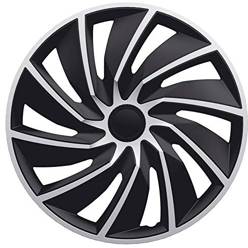 AUTO-STYLE Satz Radzierblenden Turbo 15-Zoll Silber/Schwarz