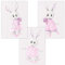 Olgs Kinderzimmer 3er Bilder Set | Deko Wandbilder | Mädchen Wandposter DIN A4 | Wanddeko für Babyzimmer | Poster Ballerina Hase in rosa