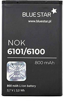 Bluestar Akku Ersatz kompatibel mit Nokia BL-4C für: C2-05, X2, 6100, 6300, 2650, 2705,3500,5100 u.v.m 800 mAh Austausch Batterie Accu