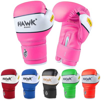 Kids Boxing Gloves for Kids Children Youth Punching Bag Kickboxing Muay Thai Mitts MMA Training Sparring Gloves (Pink, 6 oz)